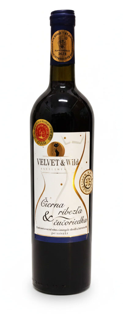 velvet wild, Čierna ríbezľa a čučoriedka, 0,75l, polosladké