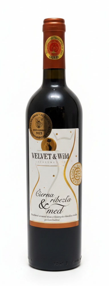 velvet wild, Čierna ríbezľa a med, 0,75l, polosladké