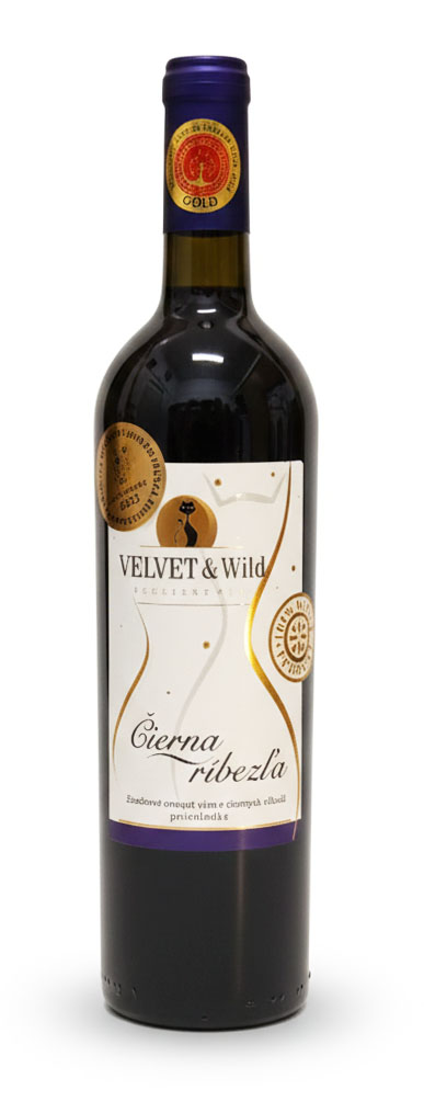 velvet wild, Čierna ríbezľa, 0,75l, polosladké